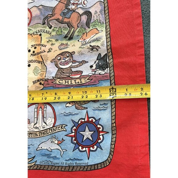 Kay Dee TEXAS Tea Towel Cotton Lone Star State Carrie Wagner Design 18"x26" - Picture 10 of 10